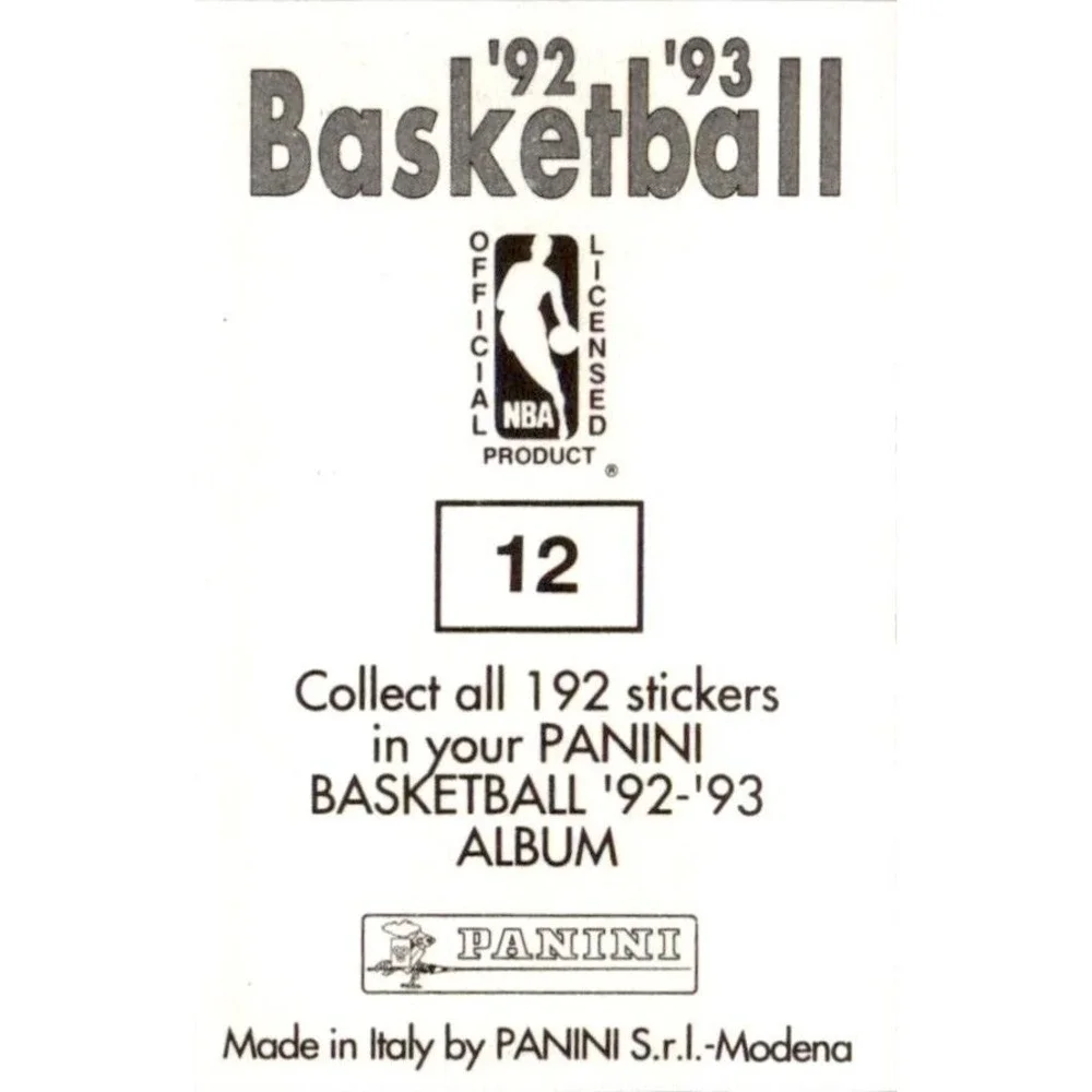 1992 Panini Stickers #12 Michael Jordan Chicago Bulls